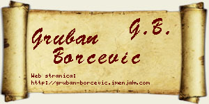 Gruban Borčević vizit kartica